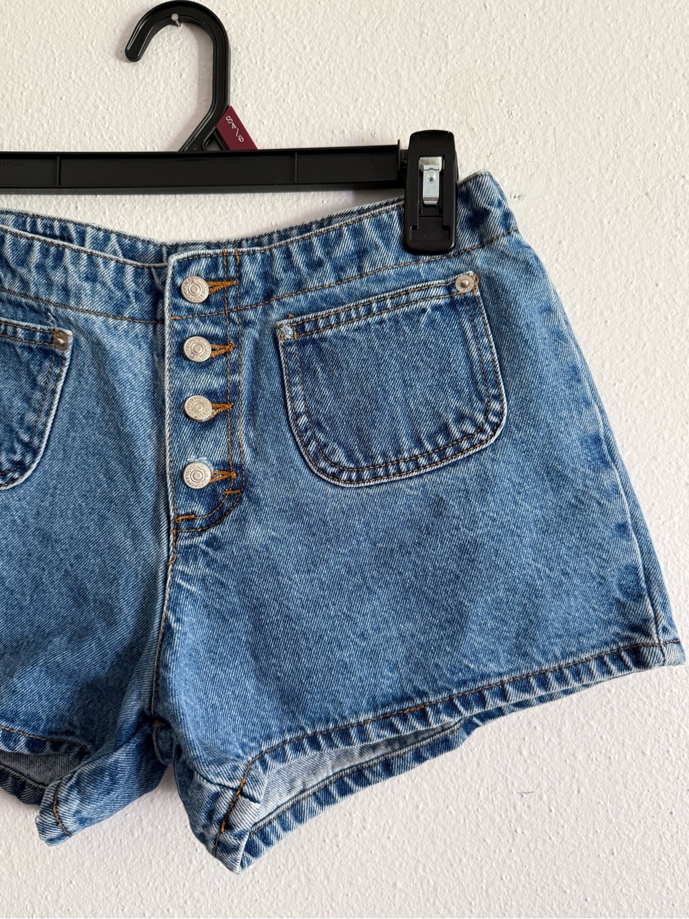 ☀️ JORDACHE • Vintage High-Rise Button-Fly Denim Shorts Light Blue • Women’s 5/6
